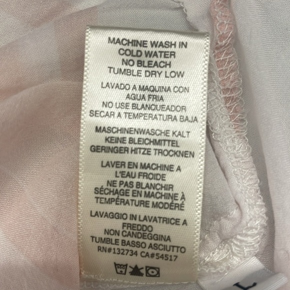 Cloth & Stone Anthropologie Short Sleeve Button Up Collar Pink & White Stripe - Picture 11 of 11